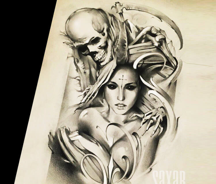 Soul Reaper sketch drawing by Sergey Shanko