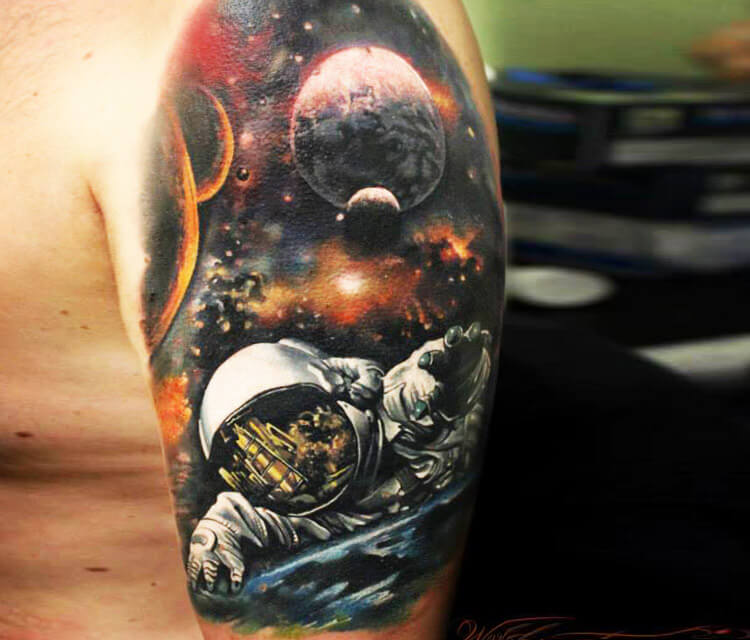 Space tattoo by Sergey Shanko