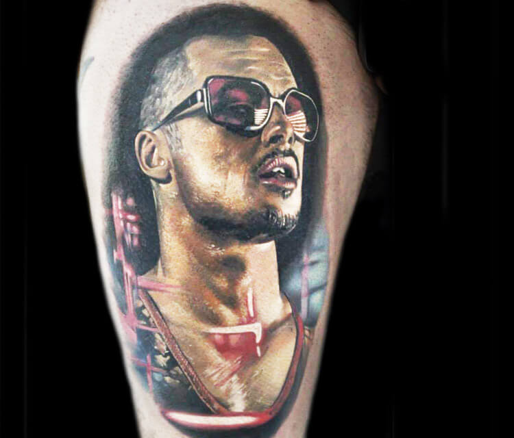 Tyler Durden 1 tattoo by Sergey Shanko