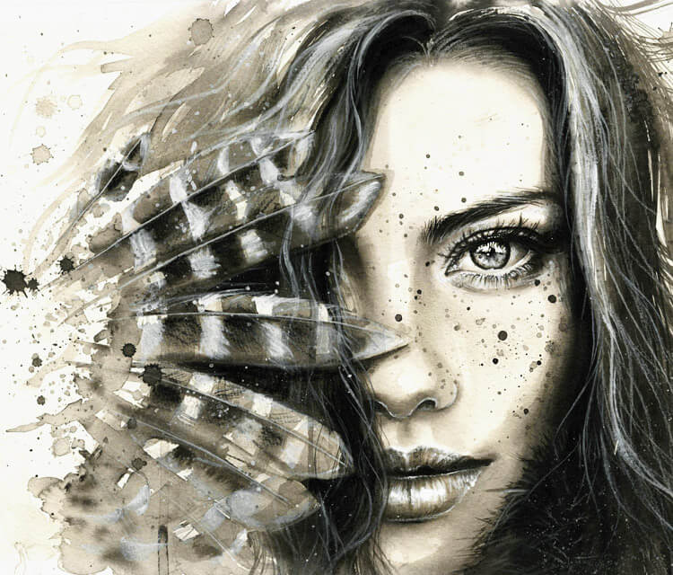 Freckly painting by Tanya Shatseva