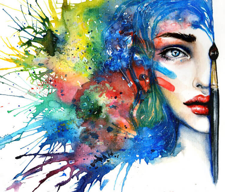 Splash Face painting by Tanya Shatseva