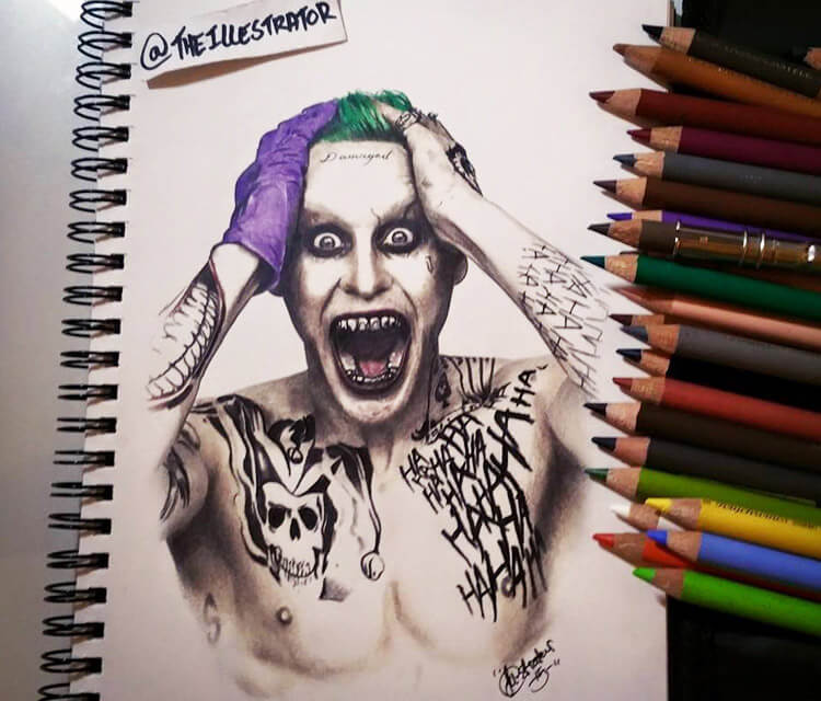 Jared Leto as Joker color drawing by The Illestrator