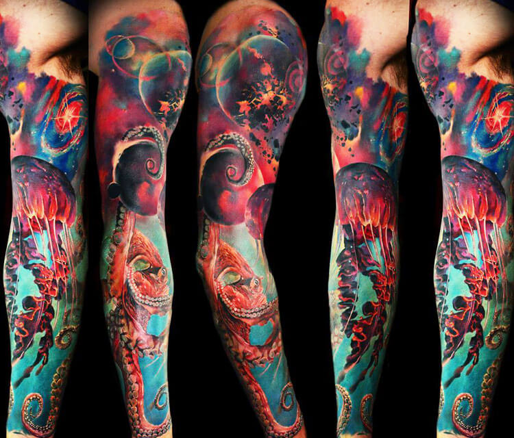 space and see tattoo by Timur Lysenko
