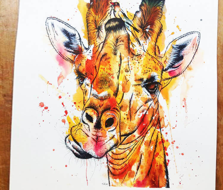 Giraffe by Tori Ratcliffe Art