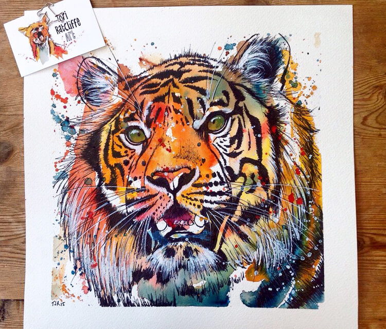 Next tiger painting by Tori Ratcliffe Art
