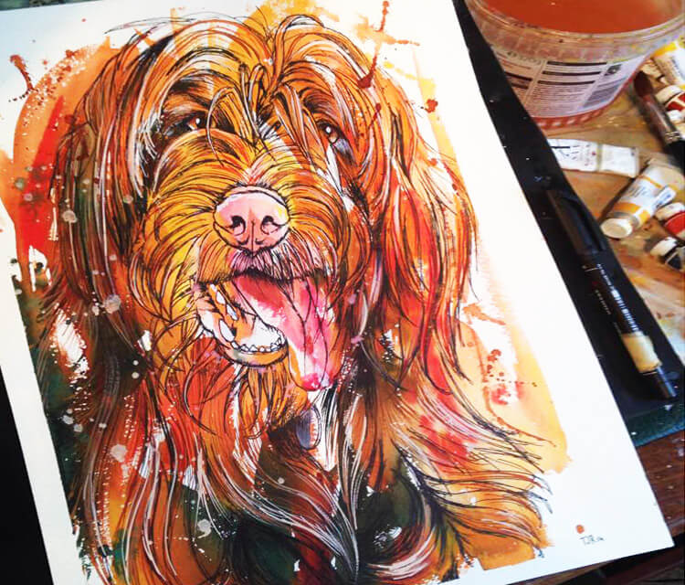Rugger doggy by Tori Ratcliffe Art