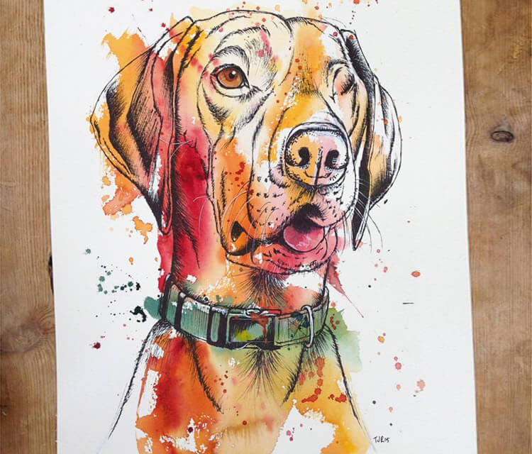 Sidney Dog by Tori Ratcliffe Art