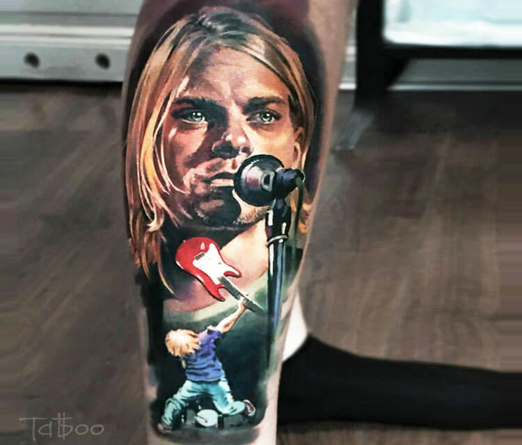 Kurt Cobain tattoo by Valentina Ryabova