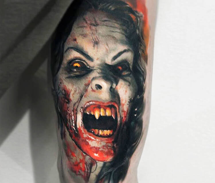 Scary Vampire tattoo by Valentina Ryabova