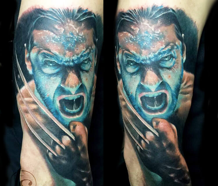 Wolverine from Xman tattoo by Zsofia Belteczky